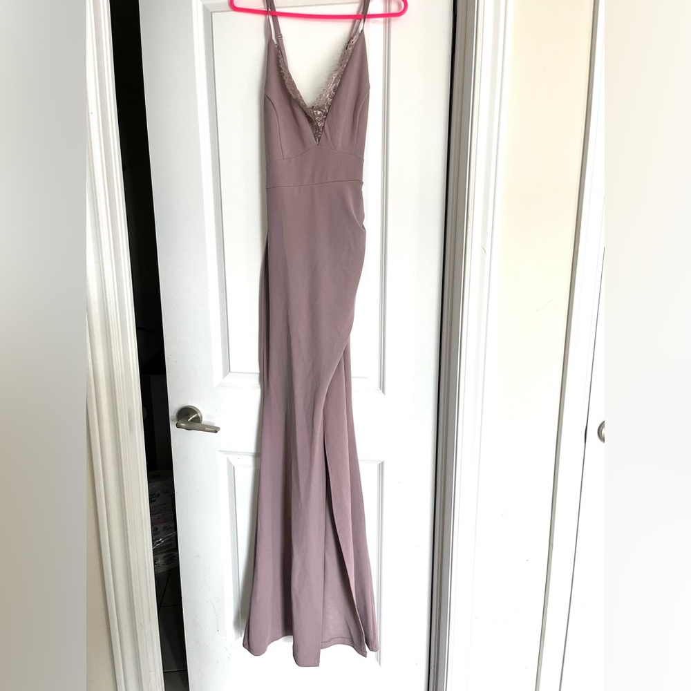 Lilac mauve formal dress